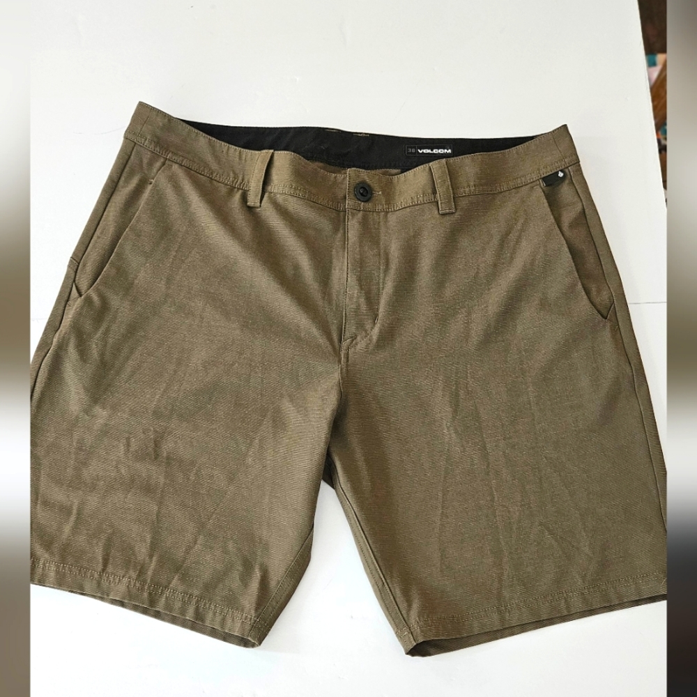 Volcom True To This Mens Shorts Size 38 Brown Polyester/Cotton/Elastane …